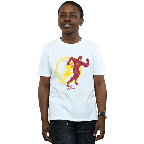 Vêtements Garçon T-shirts manches courtes Dc Comics The Flash Running Emblem Blanc