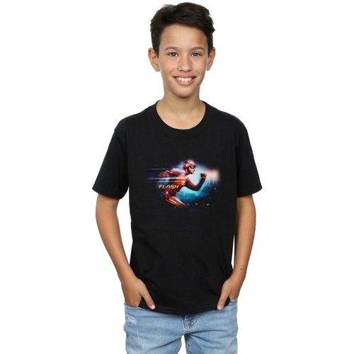 Vêtements Garçon T-shirts manches courtes Dc Comics The Flash Sparks Noir