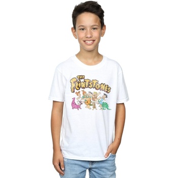 Vêtements Garçon T-shirts manches courtes The Flintstones Group Distressed Blanc