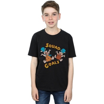 Vêtements Garçon T-shirts manches courtes The Flintstones Squad Goals Noir