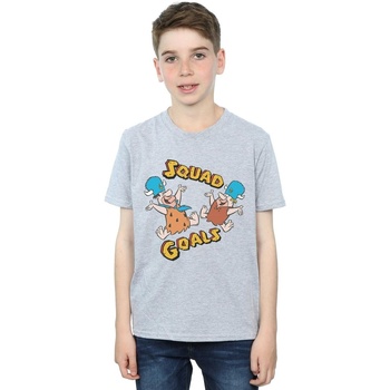 Vêtements Garçon T-shirts manches courtes The Flintstones Squad Goals Gris