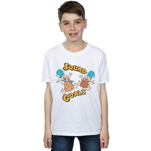 Vêtements Garçon T-shirts manches courtes The Flintstones Squad Goals Blanc