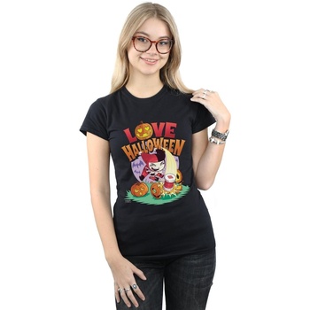 Vêtements Femme T-shirts manches longues Dc Comics Super Friends Harley Quinn Love Halloween Noir