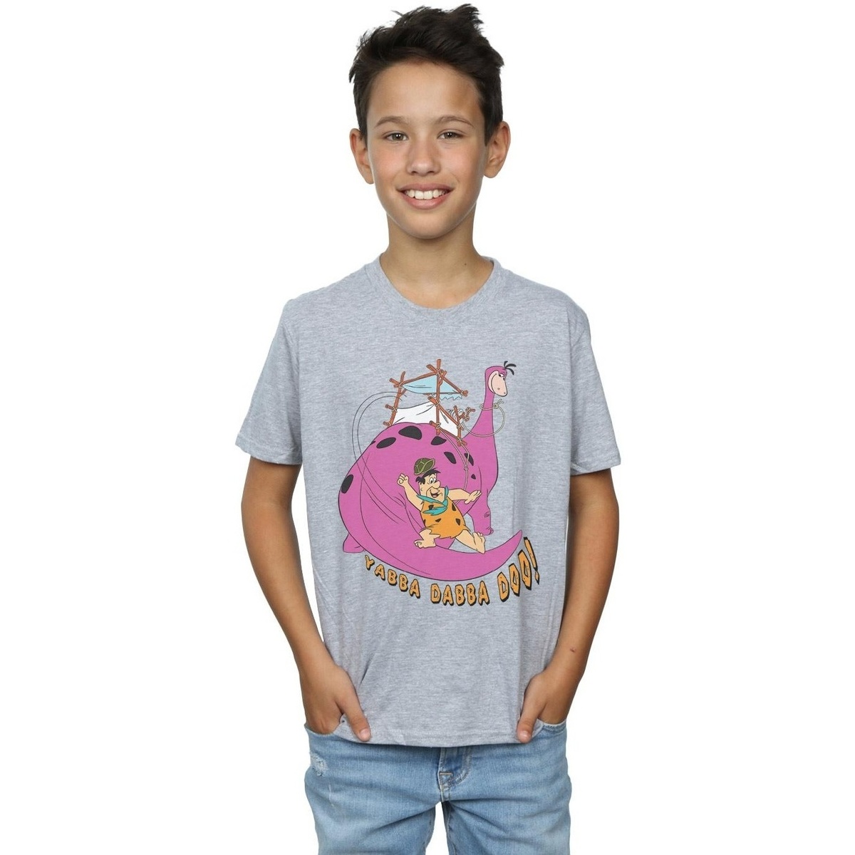 Vêtements Garçon T-shirts manches courtes The Flintstones Yabba Dabba Doo Gris