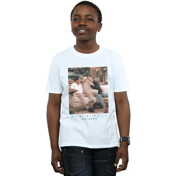 Vêtements Garçon T-shirts manches courtes Friends Hug And Roll Blanc