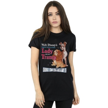 Vêtements Femme T-shirts manches longues Disney Lady And The Tramp Distressed Classic Poster Noir