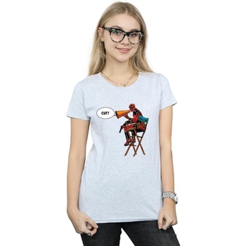 Vêtements Femme T-shirts manches longues Marvel Deadpool Director's Chair Gris