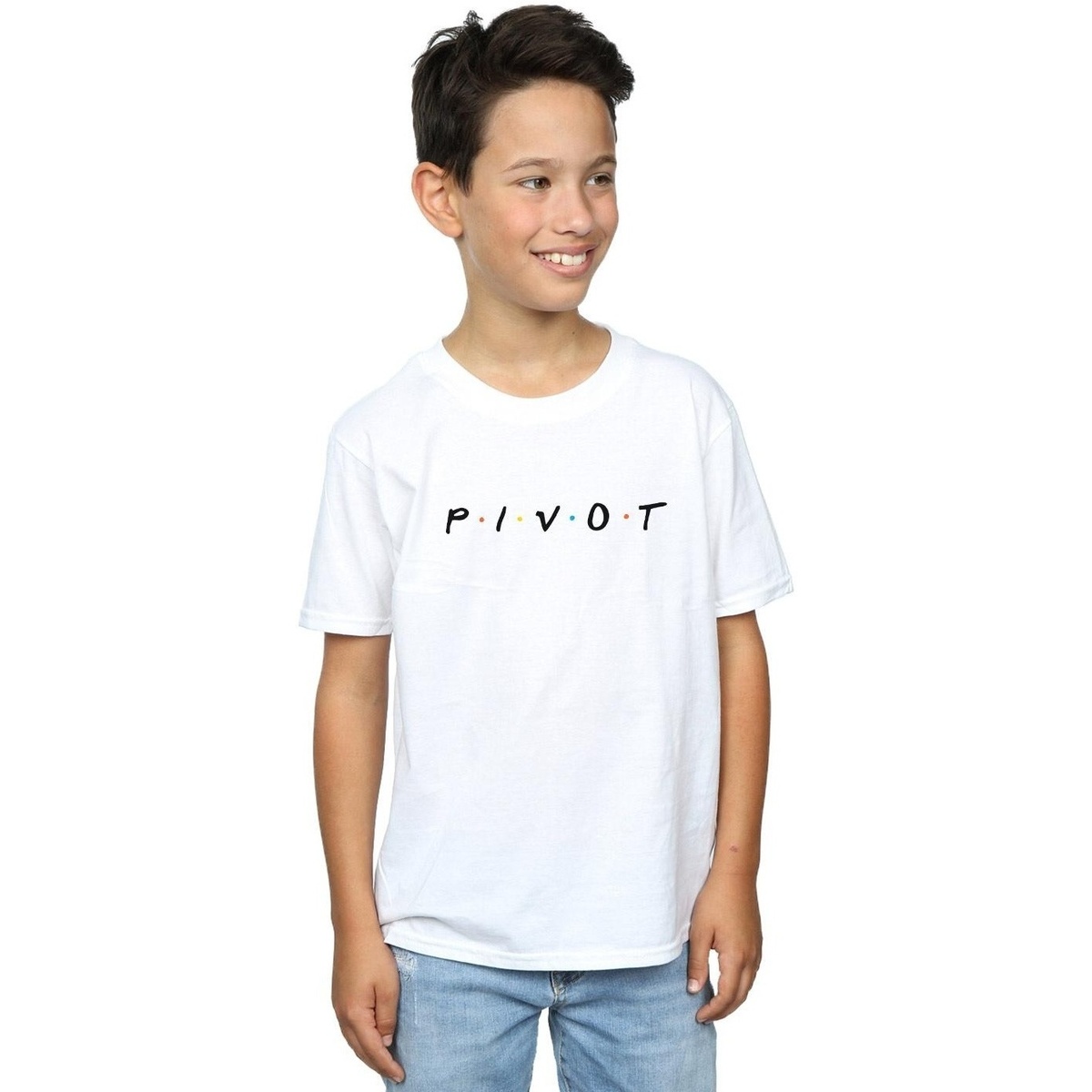 Vêtements Garçon T-shirts manches courtes Friends Pivot Logo Blanc