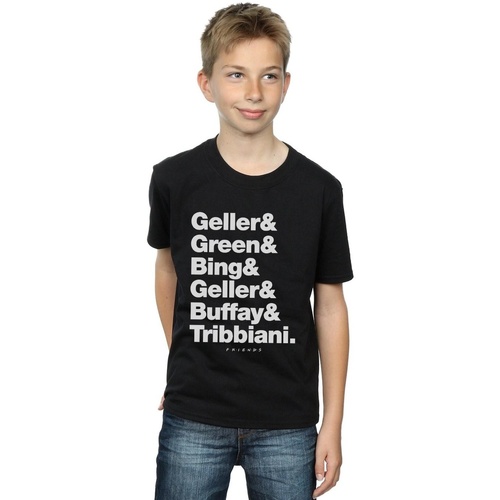 Vêtements Garçon T-shirts manches courtes Friends Surnames Text Noir