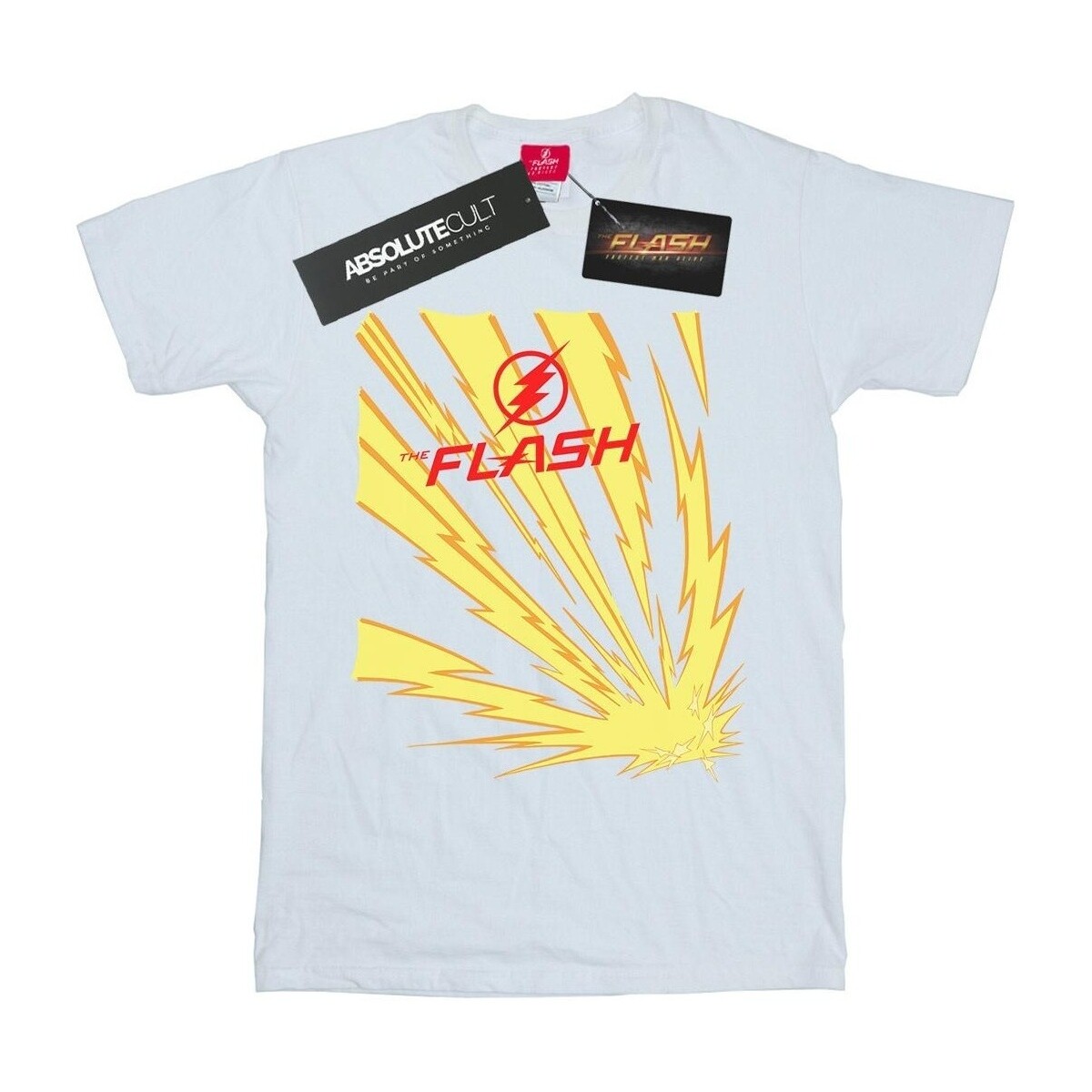 Vêtements Fille T-shirts manches longues Dc Comics The Flash Lightning Bolts Blanc