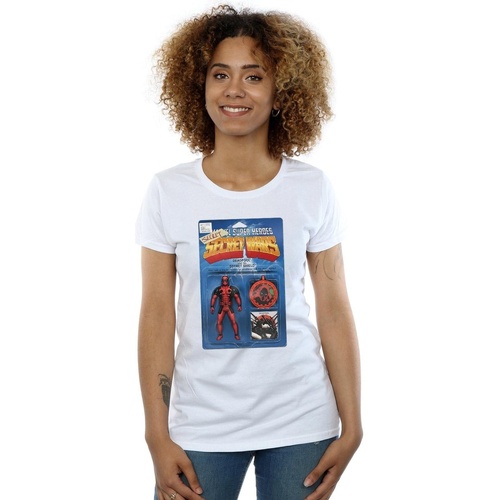 Vêtements Femme T-shirts manches longues Marvel Deadpool Secret Wars Action Figure Blanc