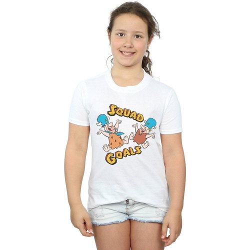 Vêtements Fille T-shirts manches longues The Flintstones Squad Goals Blanc