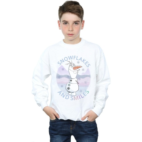 Vêtements Garçon Sweats Disney Frozen 2 Olaf Snowflakes And Smiles Blanc