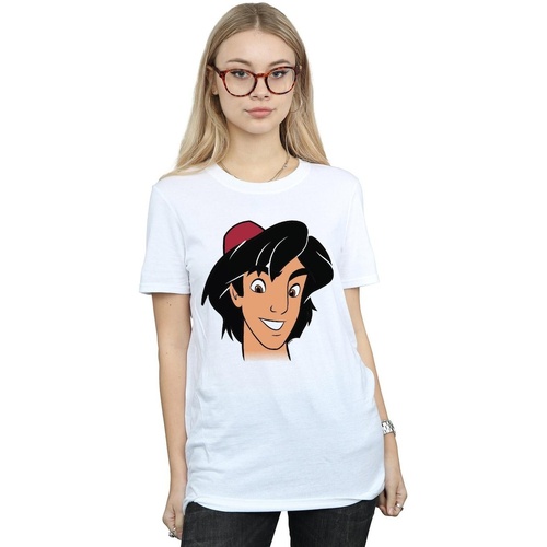 Vêtements Femme T-shirts manches longues Disney Aladdin Headshot Blanc