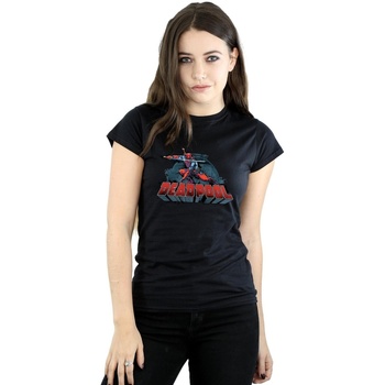 Vêtements Femme T-shirts manches longues Marvel Deadpool Sword Logo Noir