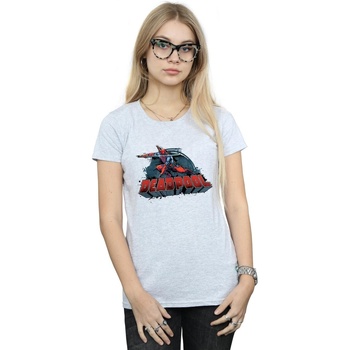 Vêtements Femme T-shirts manches longues Marvel Deadpool Sword Logo Gris