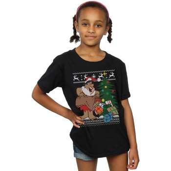 Vêtements Fille T-shirts manches longues The Flintstones Christmas Fair Isle Noir