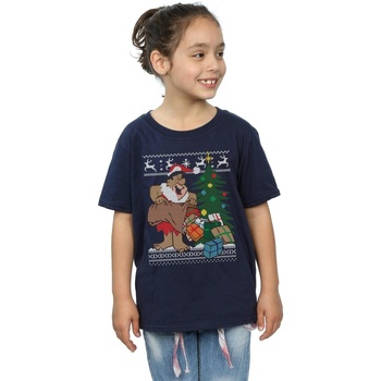 Vêtements Fille T-shirts manches longues The Flintstones Christmas Fair Isle Bleu