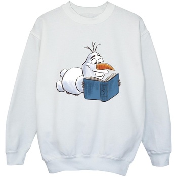 Vêtements Garçon Sweats Disney Frozen Olaf Reading Blanc