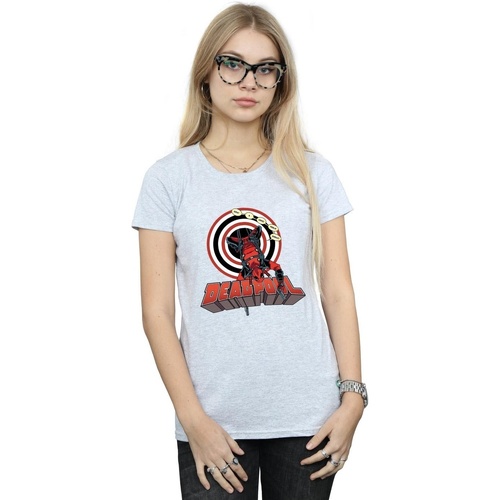 Vêtements Femme T-shirts manches longues Marvel Deadpool Upside Down Gris