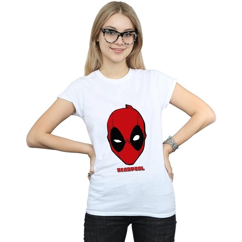 Vêtements Femme T-shirts manches longues Marvel Deadpool Mask Blanc