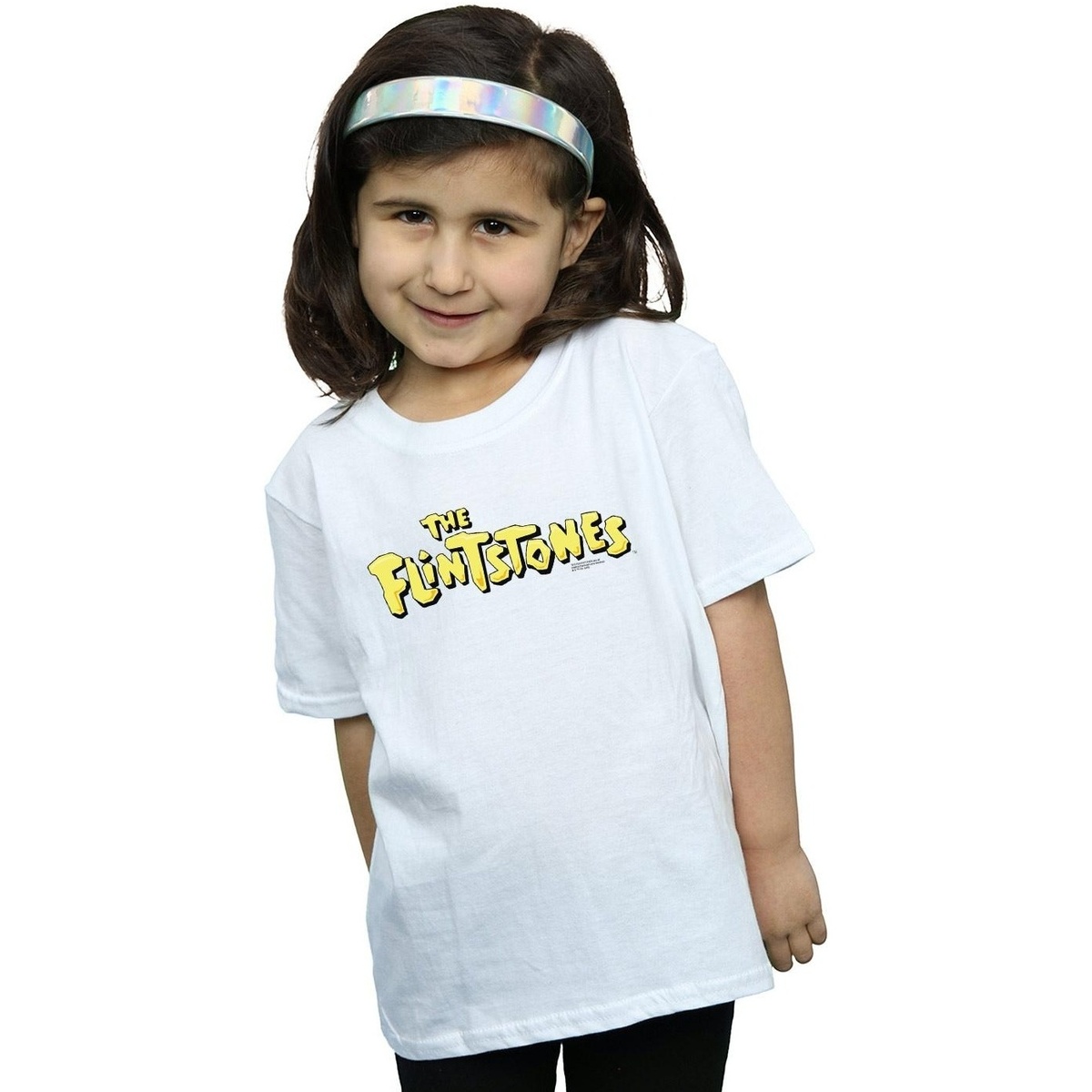 Vêtements Fille T-shirts manches longues The Flintstones Original Logo Blanc