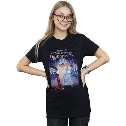 Vêtements Femme T-shirts manches longues Disney Cinderella Collage Poster Noir