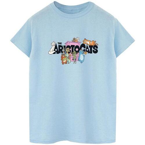 Vêtements Femme T-shirts manches longues Disney Aristocats Logo Bleu