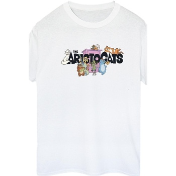 Vêtements Femme T-shirts manches longues Disney Aristocats Logo Blanc