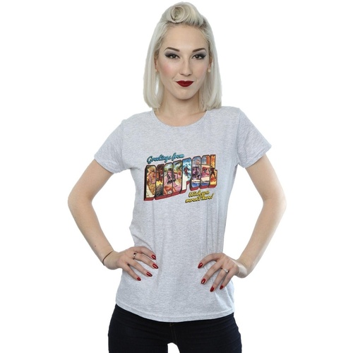 Vêtements Femme T-shirts manches longues Marvel Deadpool Greetings Gris