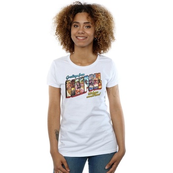 Vêtements Femme T-shirts manches longues Marvel Deadpool Greetings Blanc