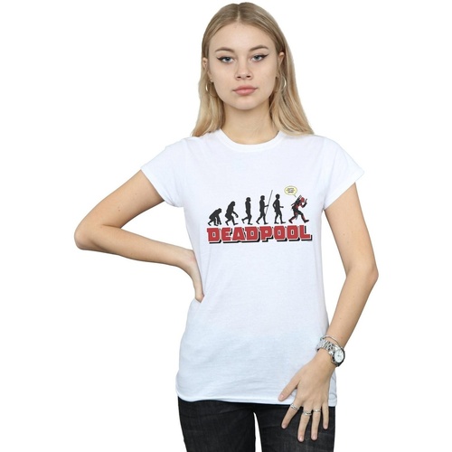 Vêtements Femme T-shirts manches longues Marvel Deadpool Evolution Blanc