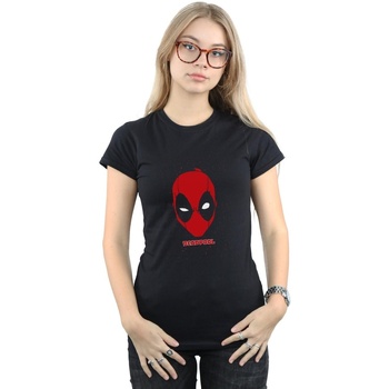 Vêtements Femme T-shirts manches longues Marvel Deadpool Face Mask Noir