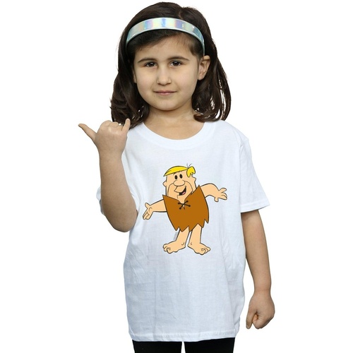 Vêtements Fille T-shirts manches longues The Flintstones Barney Rubble Classic Pose Blanc