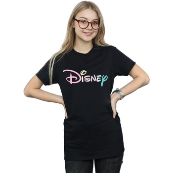 Vêtements Femme T-shirts manches longues Disney Pastel Logo Noir