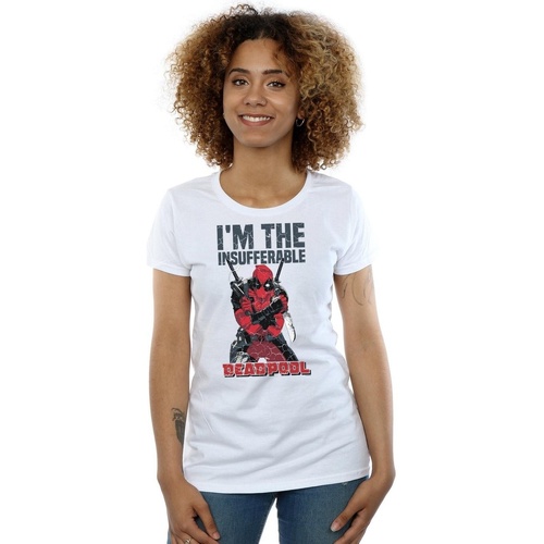 Vêtements Femme T-shirts manches longues Marvel Deadpool I'm The Insufferable Blanc