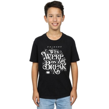Vêtements Garçon T-shirts manches courtes Friends On A Break Ornamental Noir