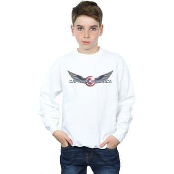 Vêtements Garçon Sweats Marvel Falcon And The Winter Soldier Captain America Logo Blanc
