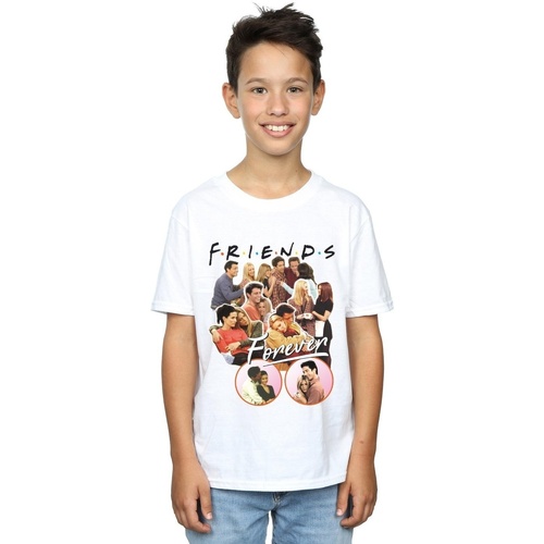 Vêtements Garçon T-shirts manches courtes Friends Forever Collage Blanc