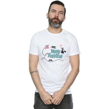 Vêtements Homme T-shirts manches longues Disney Mary Poppins Logo Blanc