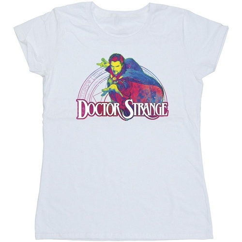 Vêtements Femme T-shirts manches longues Marvel Doctor Strange Pyschedelic Blanc