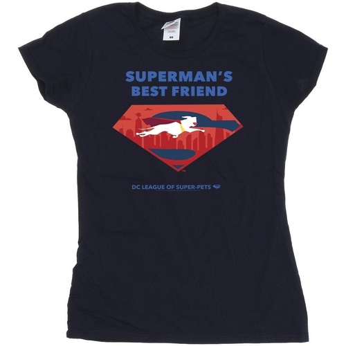 Vêtements Femme T-shirts manches longues Dc Comics DC League Of Super-Pets Superman's Best Friend Bleu