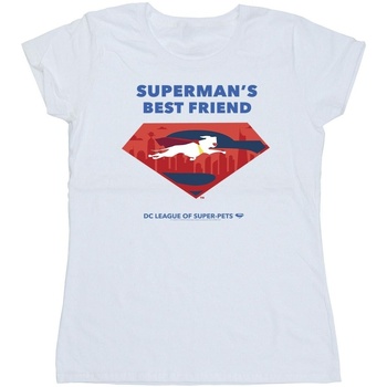 Vêtements Femme T-shirts manches longues Dc Comics DC League Of Super-Pets Superman's Best Friend Blanc