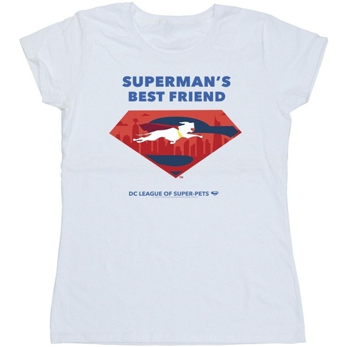 Vêtements Femme T-shirts manches longues Dc Comics DC League Of Super-Pets Superman's Best Friend Blanc