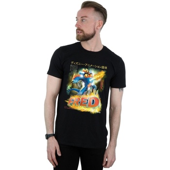 Vêtements Homme T-shirts manches longues Disney Big Hero 6 Fred Anime Poster Noir