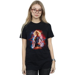 Vêtements Femme T-shirts manches longues Marvel Captain  Poster Noir