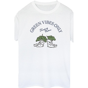 Vêtements Femme T-shirts manches longues Disney Chip 'n Dale Green Vibes Only Blanc