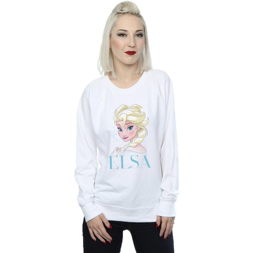 Vêtements Femme Sweats Disney Frozen Elsa Snowflake Portrait Blanc