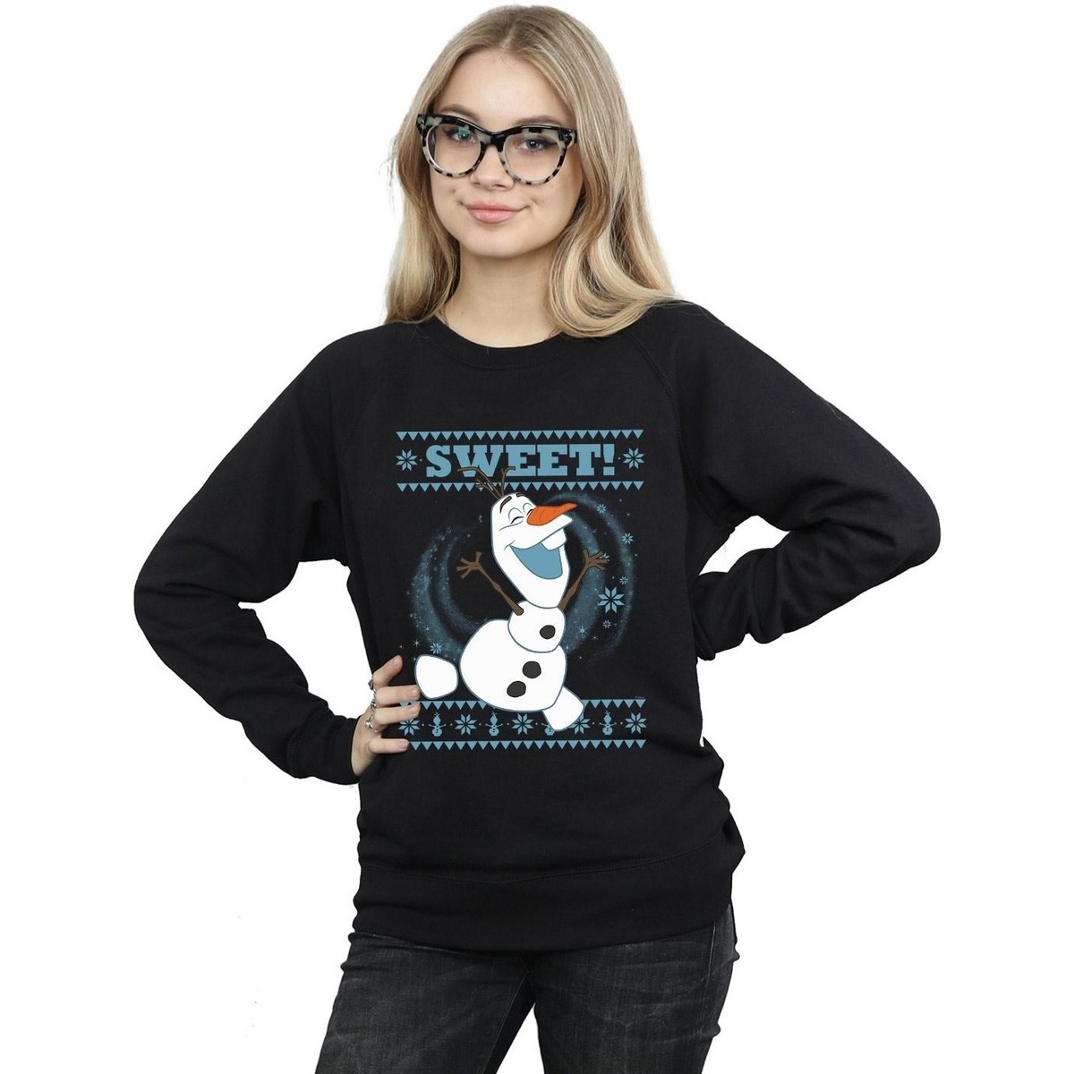 Vêtements Femme Sweats Disney Frozen Olaf Sweet Christmas Noir