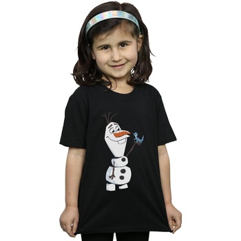 Vêtements Fille T-shirts manches longues Disney Frozen 2 Olaf And Salamander Noir